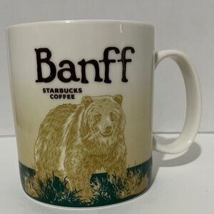 Starbucks Banff Mug - Cream and Green